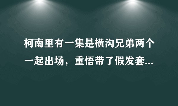 柯南里有一集是横沟兄弟两个一起出场，重悟带了假发套，和参悟一模一样其他的就忘了