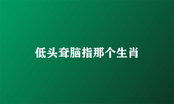 低头耷脑指那个生肖