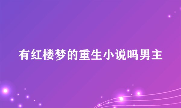 有红楼梦的重生小说吗男主