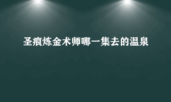 圣痕炼金术师哪一集去的温泉
