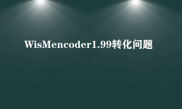 WisMencoder1.99转化问题