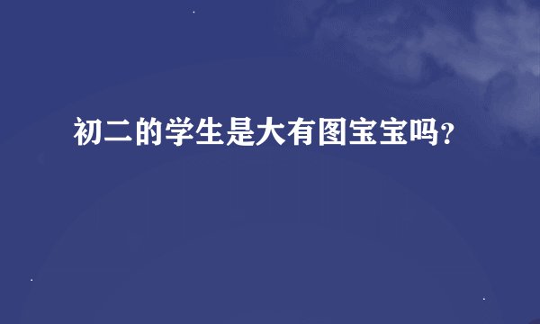 初二的学生是大有图宝宝吗？
