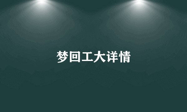 梦回工大详情
