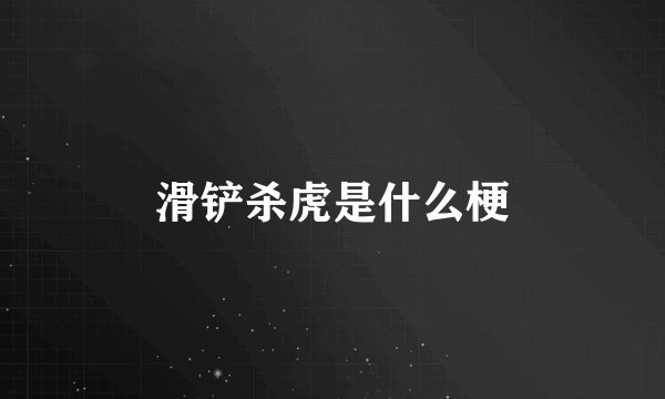 滑铲杀虎是什么梗