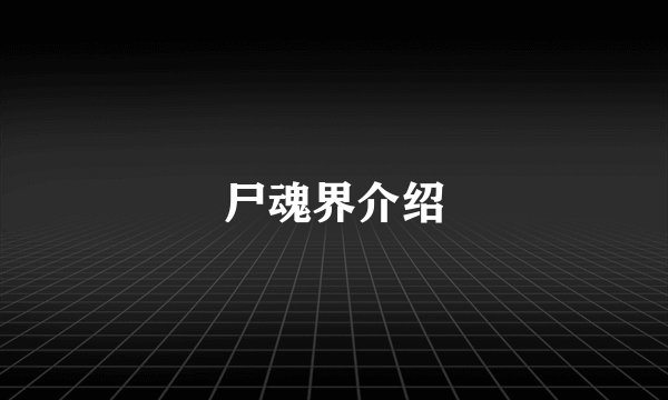 尸魂界介绍