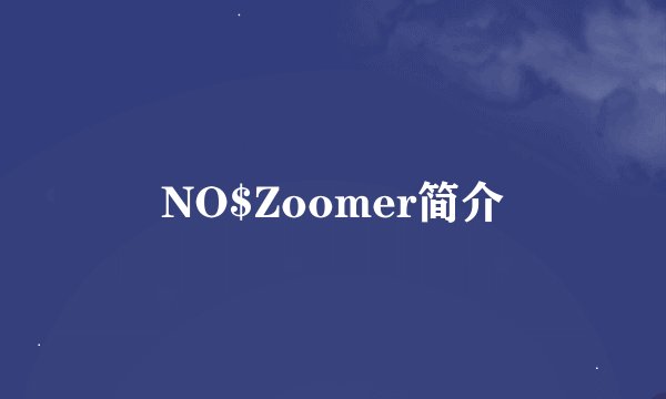NO$Zoomer简介
