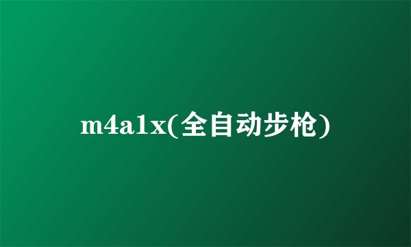m4a1x(全自动步枪)
