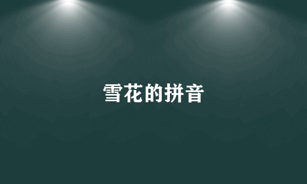 雪花的拼音