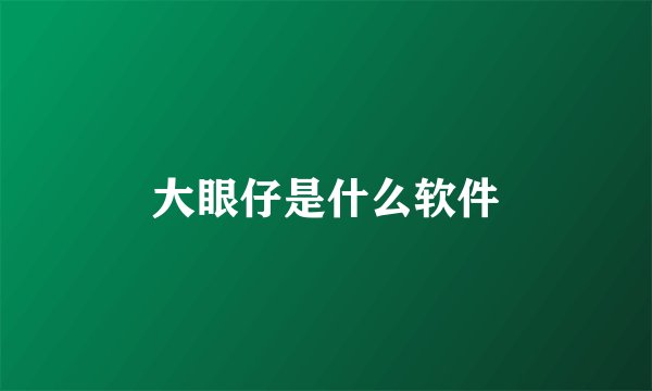 大眼仔是什么软件