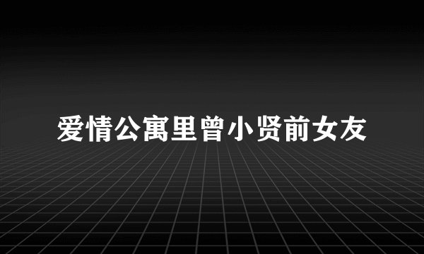 爱情公寓里曾小贤前女友