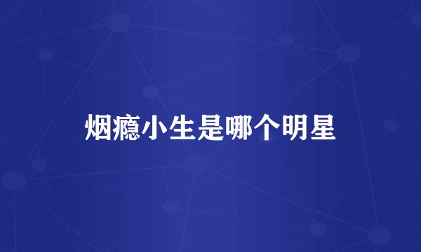 烟瘾小生是哪个明星