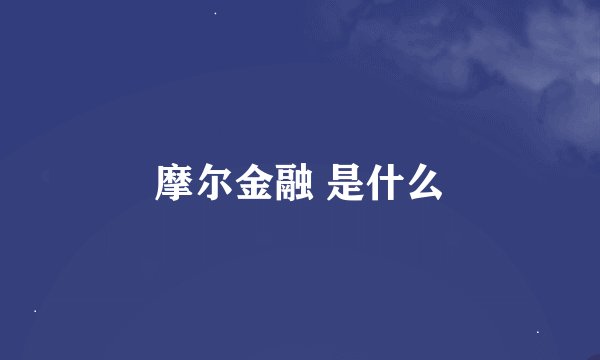 摩尔金融 是什么