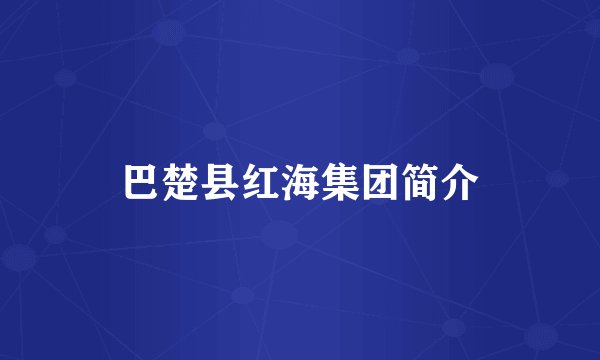 巴楚县红海集团简介