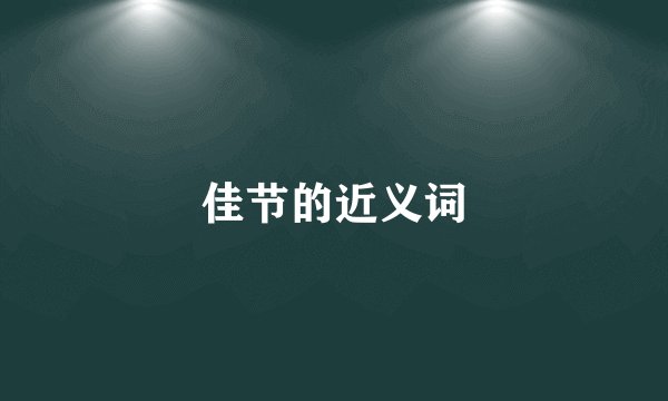 佳节的近义词