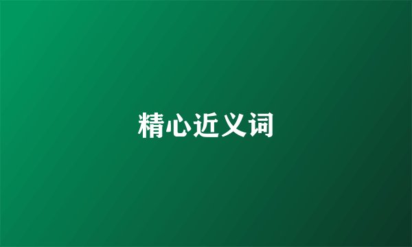 精心近义词