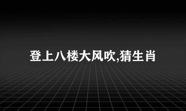 登上八楼大风吹,猜生肖