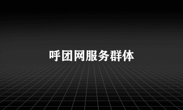 呼团网服务群体