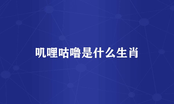 叽哩咕噜是什么生肖