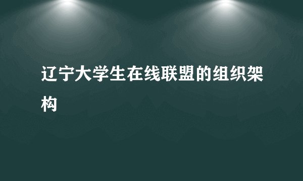 辽宁大学生在线联盟的组织架构