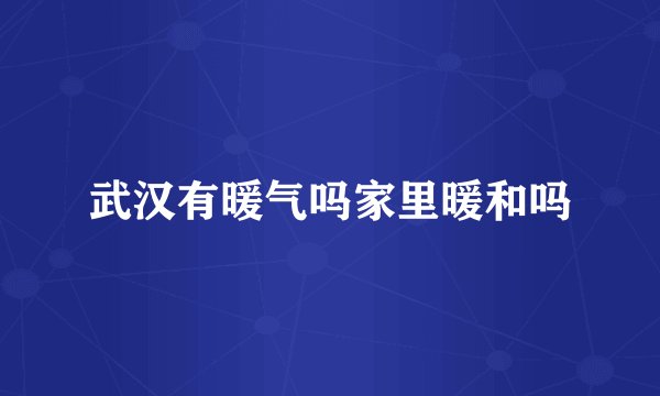 武汉有暖气吗家里暖和吗