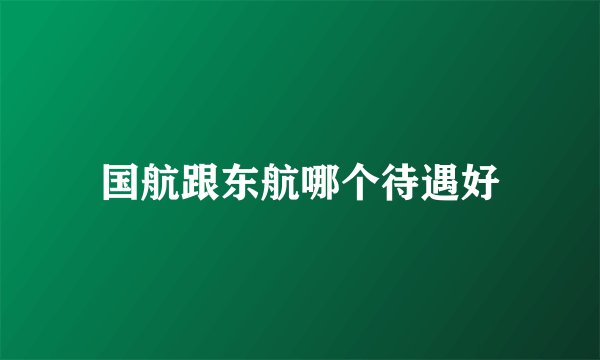 国航跟东航哪个待遇好