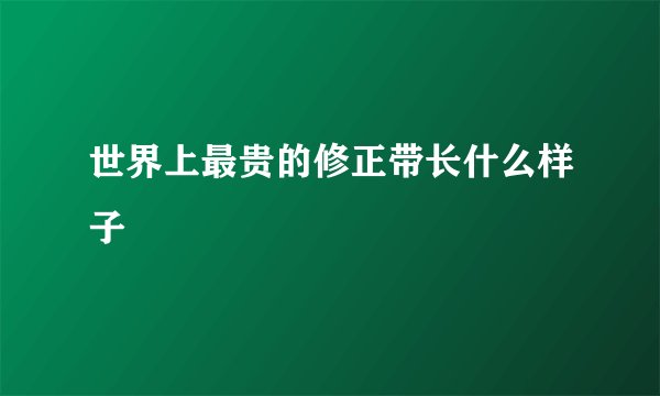 世界上最贵的修正带长什么样子