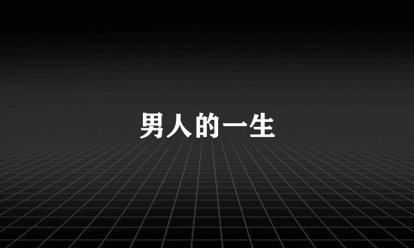 男人的一生