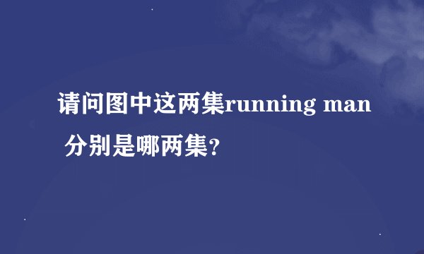 请问图中这两集running man 分别是哪两集？