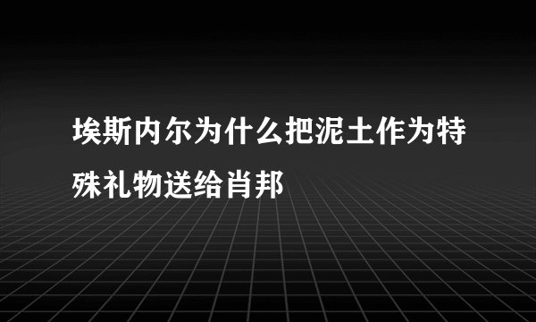 埃斯内尔为什么把泥土作为特殊礼物送给肖邦