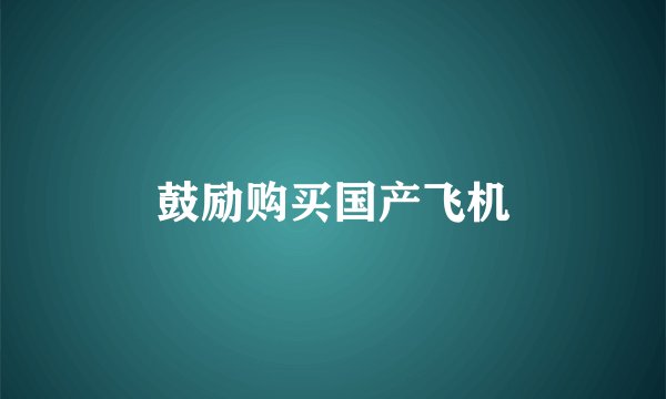 鼓励购买国产飞机