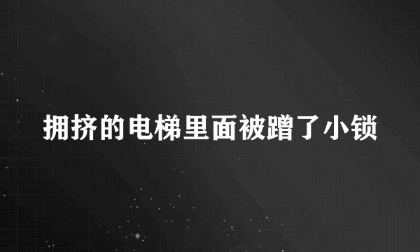 拥挤的电梯里面被蹭了小锁