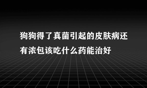 狗狗得了真菌引起的皮肤病还有浓包该吃什么药能治好