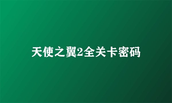 天使之翼2全关卡密码