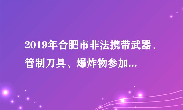 2019年合肥市非法携带武器、管制刀具、爆炸物参加集会、游行、示威罪最新量刑司法解释