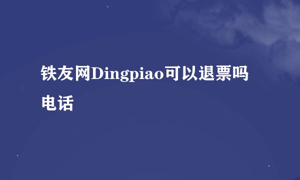 铁友网Dingpiao可以退票吗电话