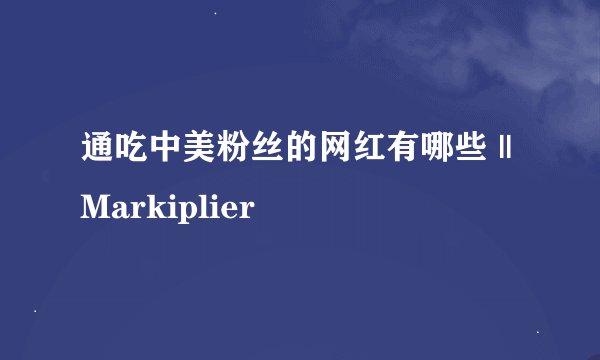 通吃中美粉丝的网红有哪些 || Markiplier