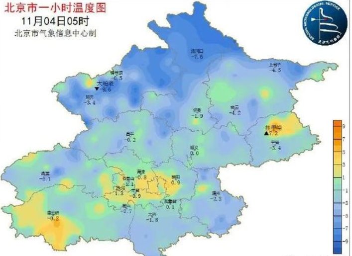 北京气温下半年来首次破零了？