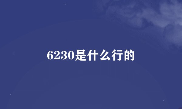 6230是什么行的
