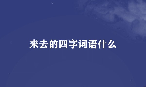 来去的四字词语什么