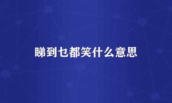 睇到乜都笑什么意思