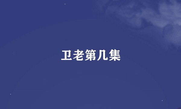 卫老第几集