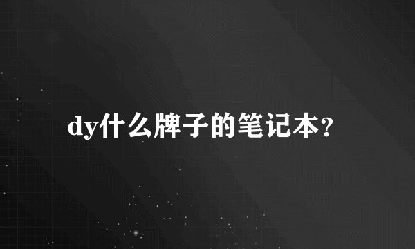 dy什么牌子的笔记本？