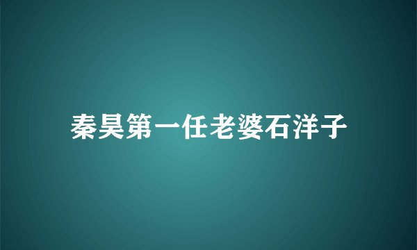 秦昊第一任老婆石洋子