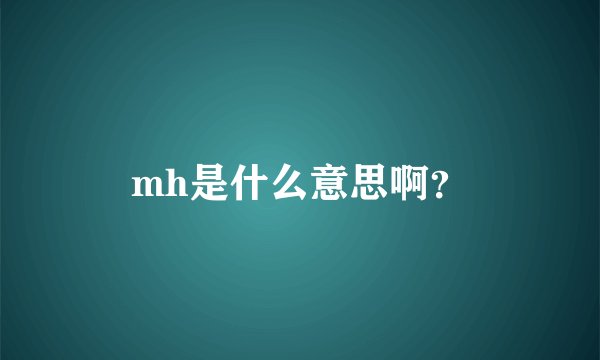mh是什么意思啊？