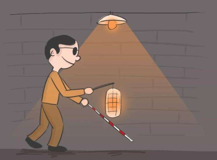 盲人提灯笼什么意思