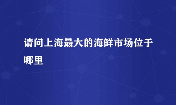 请问上海最大的海鲜市场位于哪里