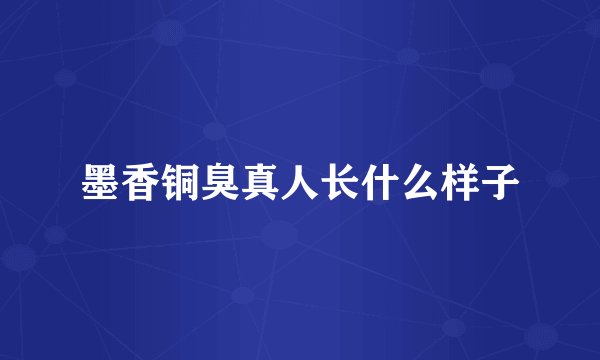 墨香铜臭真人长什么样子