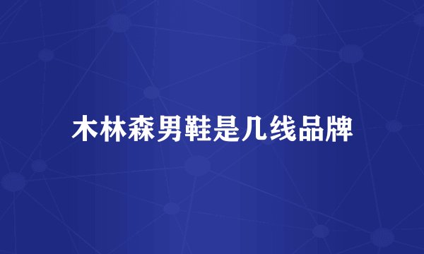 木林森男鞋是几线品牌