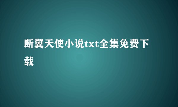 断翼天使小说txt全集免费下载