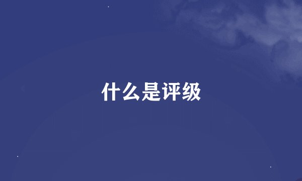 什么是评级